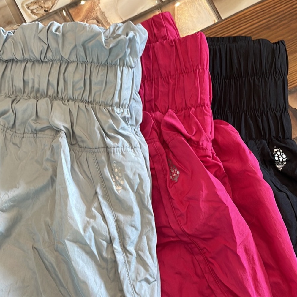 Free People Way Home Shorts Bundle - black, pink, and metallic silver- size L